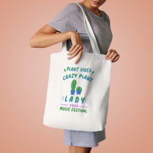 Plant Vibes Official Cotton Tote Bag Crazy Plant Lady