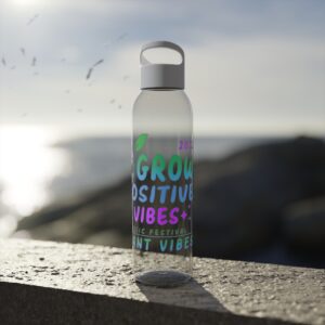 Plant Vibes Official Sky Water Bottle Grow Positive Vibes